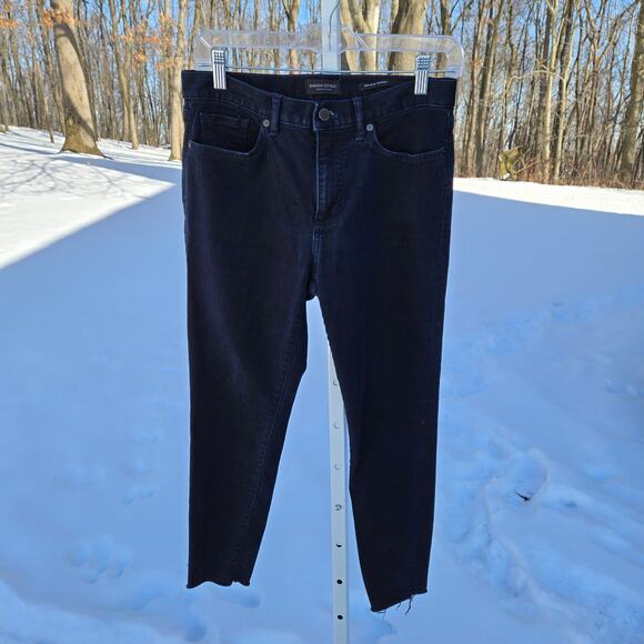 Banana Republic Women's Jeans Premium Denim Mid Rise Skinny Dark Rinse size 29 - Picture 3 of 12